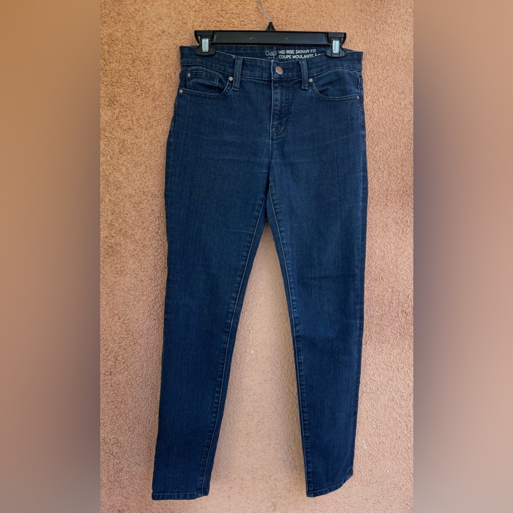 Gap Jeans Women's Size 2/ 26R Skinny Fit Mid Rise Dark Wash Stretch